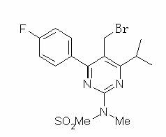 4-(4- 氟苯基 ) -5- 溴甲基 -6- 异丙基 -2-[(N- 甲基 -N- 甲磺酰胺基 )]- 嘧啶