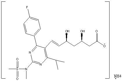 (+)-(3R,5S)-7-[4-(4- 氟苯基 )-6- 异丙基 -2-(N- 甲基 -N- 甲磺酰基氨基 ) 嘧啶 -5- 基 ]-3,5- 二羟基 -6-(E)- 庚烯酸胺盐.