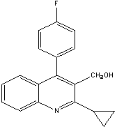 2-环丙基-4-（4-氟苯基）-喹啉-3-甲醇
